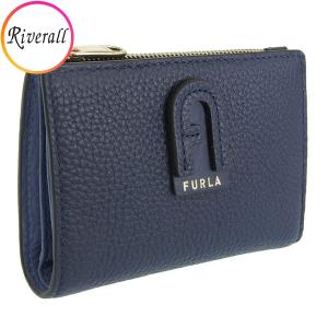 フルラ 財布 レディース 二つ折り財布 アウトレット レザー ネイビー DAFNE S BI FOLD W/ZIP WP00242BX03352442S FURLA｜riverall