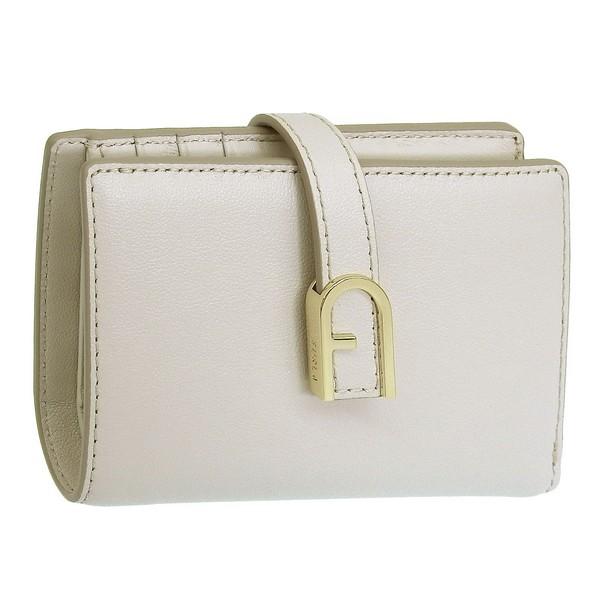 特価 フルラ 財布 レディース 2つ折り 折財布 コンパクト レザー ホワイト フロー FLOW M...