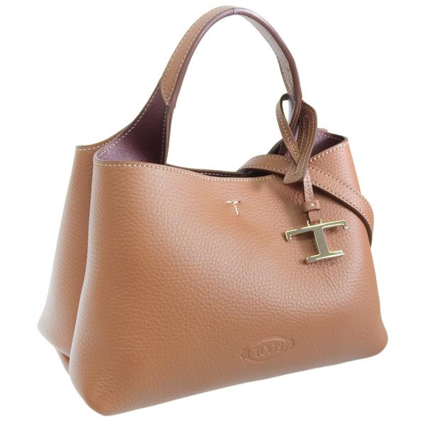 トッズ バッグ レディース ハンドバッグ 2WAY ショルダーバッグ レザー ブラウン Tタイムレス...