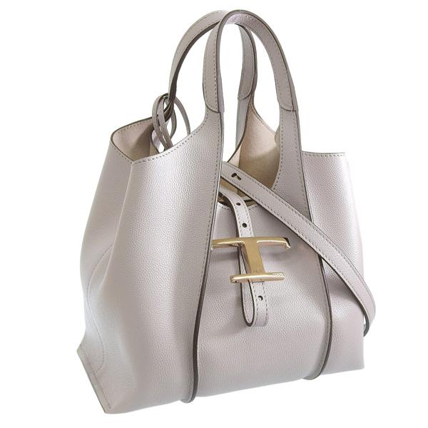 トッズ バッグ レディース ショルダーバッグ 2WAY ハンドバッグ レザー グレー Tタイムレス ...