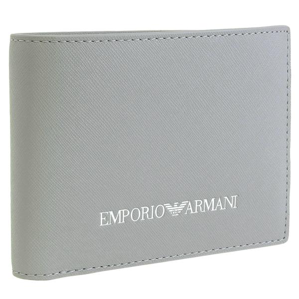 エンポリオアルマーニ EMPORIO ARMANI 財布 メンズ 二つ折り グレー y4r165