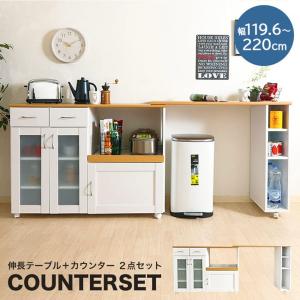 キッチンカウンター オプションテーブル 2点セット