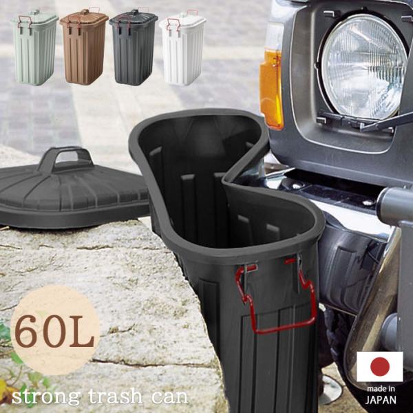ゴミ箱 スリム ごみ箱 ダストボックス 60L 分別 ポリエチレン プラスチック 頑丈 耐衝撃 野外...