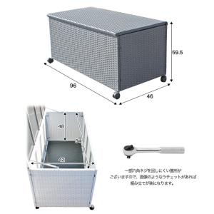 収納ボックス 室内 屋外 キャスター付き おも...の詳細画像3