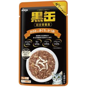 【アイシア】黒缶パウチ　ささみ入りまぐろとかつお　７０ｇ｜リバーサイド