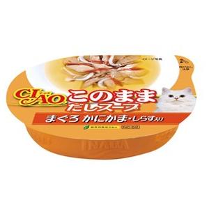 【いなばペット】このままだしスープ　まぐろ　かにかま・しらす入り　６０ｇｘ４８個（ケース販売）