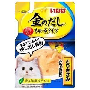 【いなばペット】金のだし　ちゅ〜るタイプ　とりささみ　かつお節入り　１４０ｇ　ＩＣ−１８２