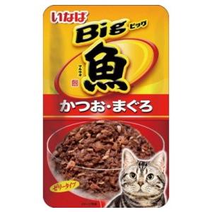 【いなばペット】Ｂｉｇマルウオ　かつお・まぐろ　８０ｇ 猫缶、ウエットフードの商品画像