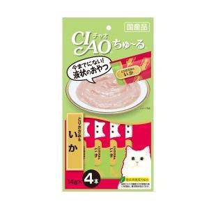 【いなばペット】チャオちゅ〜る　とりささみ＆いか　１４ｇ×４本　ＳＣ−７９