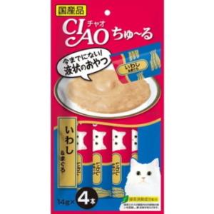 INABA ちゅ〜る チャオちゅーる いわし＆まぐろ 14g×4本入 / ちゃお