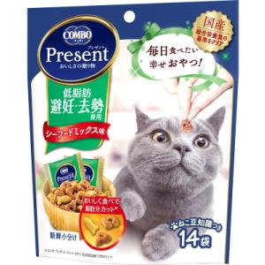 【日本ペット】コンボ　プレゼント　キャット　おやつ　低脂肪　４２ｇ（１４袋）ｘ３０個（ケース販売）｜riverside