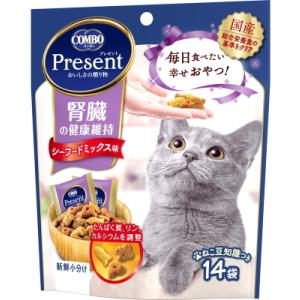 【日本ペット】コンボ　プレゼント　キャット　おやつ　腎臓の健康維持　４２ｇ（１４袋）