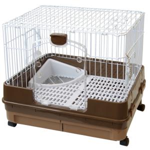 マルカン☆うさぎ☆おそうじ簡単☆ラビットゲージ☆ブラウン マルカン ウサギケージ うさぎのカンタンおそうじケージ