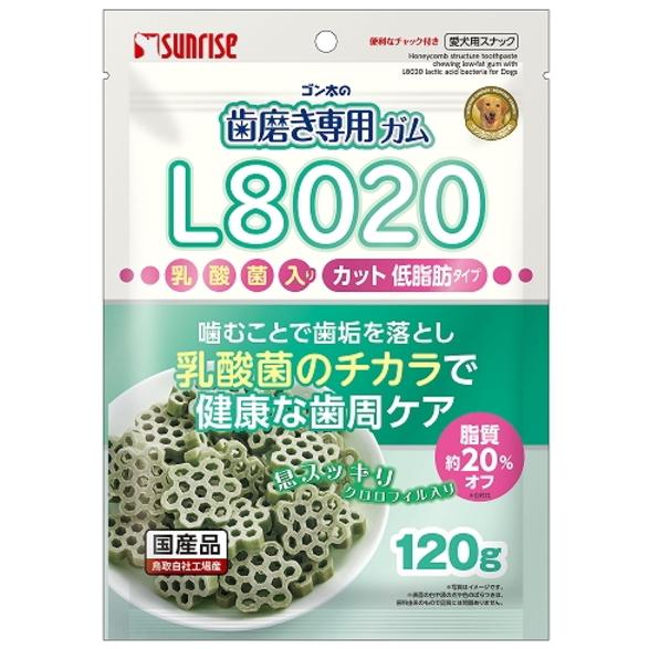 【サンライズ】ゴン太の歯磨き専用ガム　Ｌ８０２０乳酸菌入り　カット　クロロフィル入り　低脂肪 　１２...