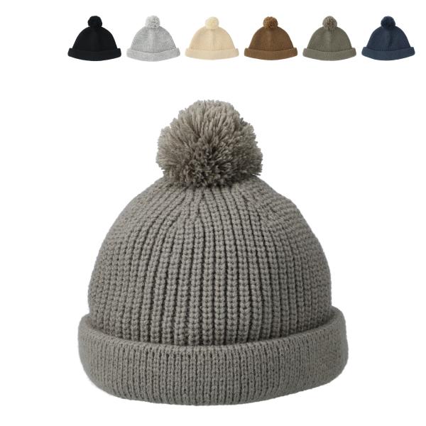 ベーシックエンチ Pon Low Watch 丸洗い可能 帽子 洗える ロールニットキャップ サグキ...