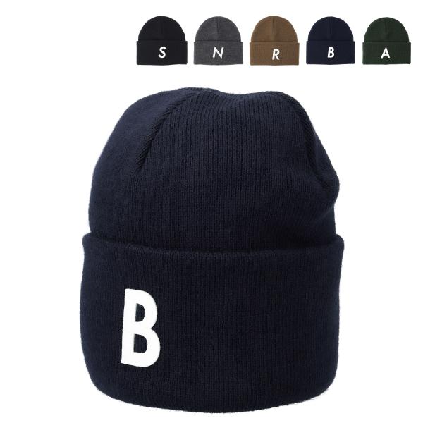 アクリル 抗菌 消臭 洗える ロゴ ワッチ ニット 帽子 ニット帽 アルファベット レディース メン...