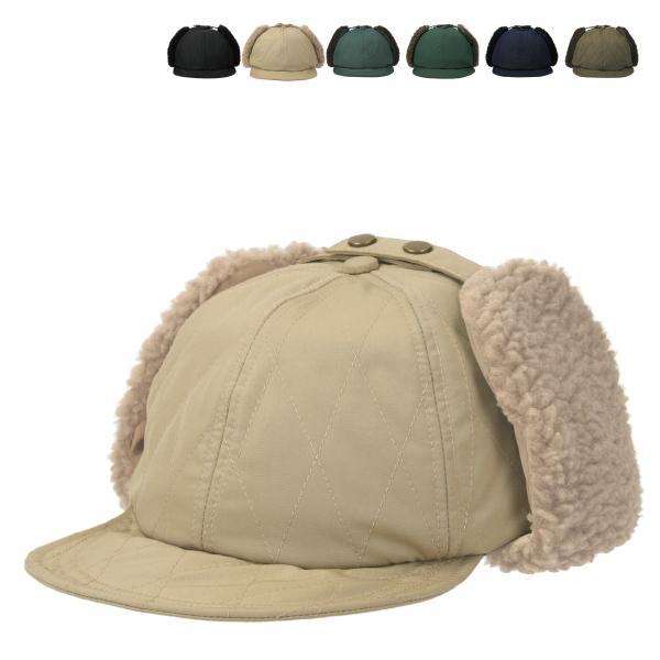 ベーシックエンチ Quilting Short Flap Cap 帽子 アビエイター キルティング ...