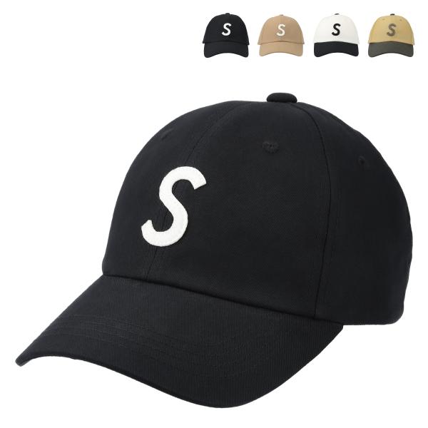 Sロゴ 洗える 抗菌 消臭 ロゴ キャップ 帽子 レディース メンズ フリーサイズ カーブつば バイ...