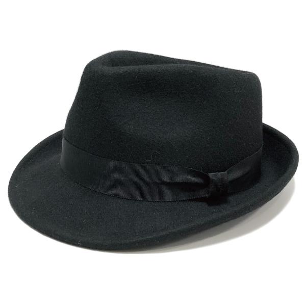 フェルトハット 2サイズ 帽子 フェドラ 中折れ ウール 紳士帽 フリーサイズ 小さいサイズ ハット...
