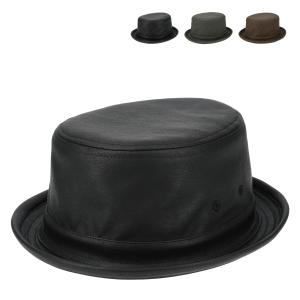 NEW YORK HAT（ニューヨークハット） メンズ ハット レザーポークパイ