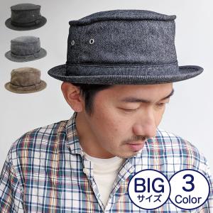 ベーシックエンチ Tweed Pork Pie Hat 帽子 ハット 大きいサイズ XL ポークパイ ツイード メンズ レディース ビッグサイズ ゴルフ アウトドア ギフト プレゼント