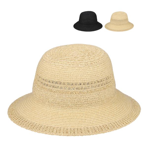 ペーパー ブレード 麦わらハット 抗菌 消臭 小顔効果 ハット 日除け 帽子 レディース フリーサイ...