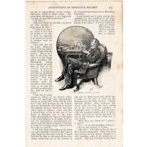 【Rivoli Antiques】シャーロック・ホームズ《花婿失踪事件》（椅子に座りぼんやりとしているホームズ） 1891年