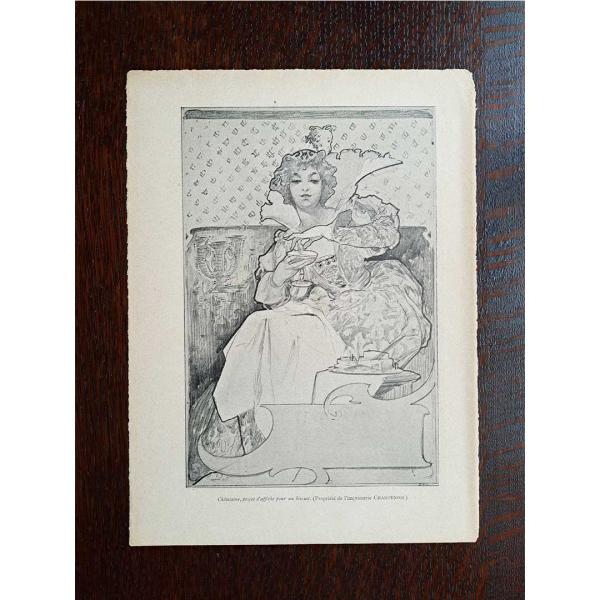 【Rivoli Antiques】アルフォンス・ミュシャ ≪ビスケットのポスターデザイン≫と≪メニュ...