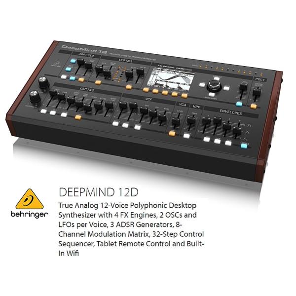 BEHRINGER/べリンガー　アナログ12ボイス　ポリフォニック・デスクトップ・シンセサイザー　D...