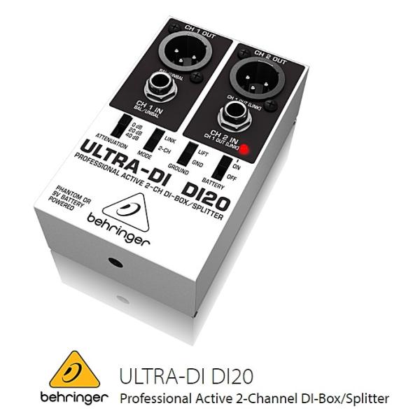 BEHRINGER/べリンガー　2chアクティブダイレクトボックス　DI20 ULTRA-DI
