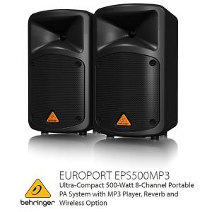 BEHRINGER/べリンガー　250Wパワードスピーカー×2 8cミキサー内蔵ポータブルPAシステ...