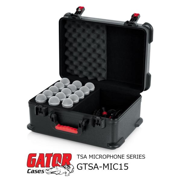 GATOR　マイクロフォン用ケース　15本収納タイプ　GTSA-MIC15