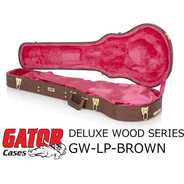 GATOR　シングルカッタウェイ・ギター（レスポールタイプ）用デラックス・ウッド・ケース ビンテージ...