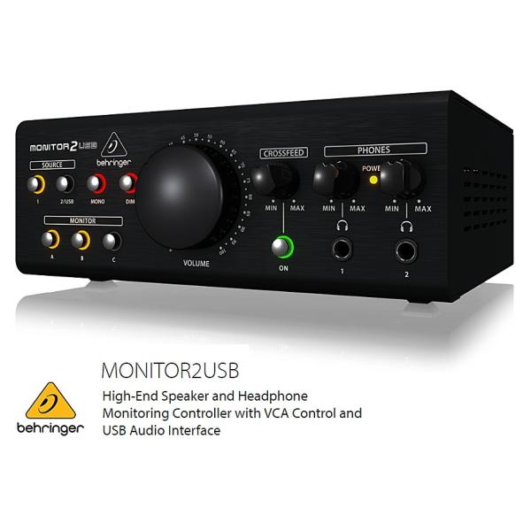 BEHRINGER/べリンガー　USBオーディオインターフェース搭載モニターコントローラー　MONI...