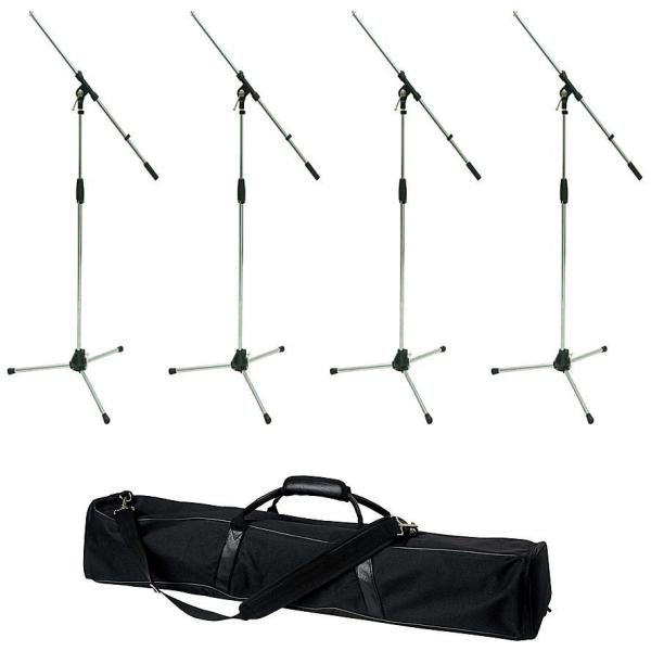 TRIPROP　マイクスタンド×4本 ＆ 4本収納バッグのセット！ 　MS-09