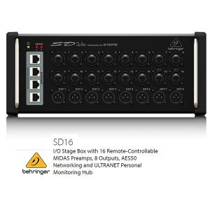 BEHRINGER べリンガー　16入力8出力 ステージボックス　SD16