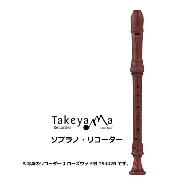 タケヤマリコーダー　木製ソプラノリコーダー モダンピッチ　サクラ材　TS442C　