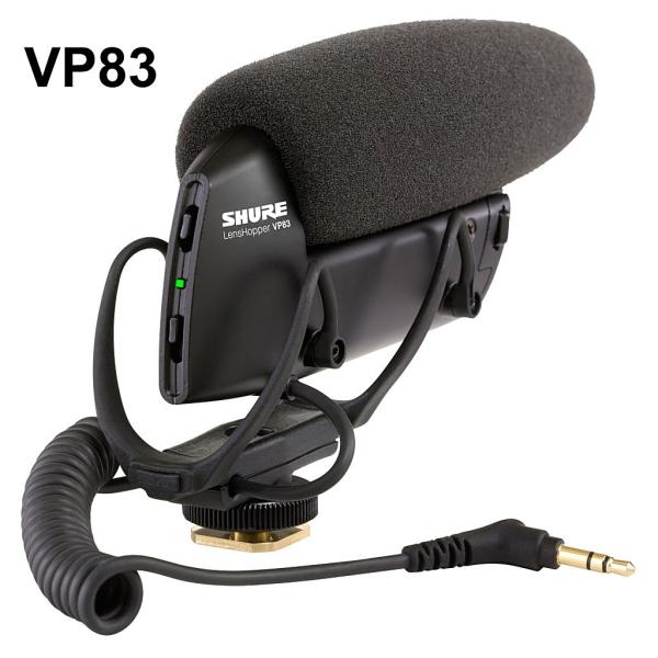 SHURE　デジタル一眼レフカメラ(DSLR)用小型ショットガン・マイクロホン　VP83