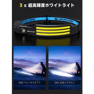 Smiling Shark ヘッドライト 充電...の詳細画像1