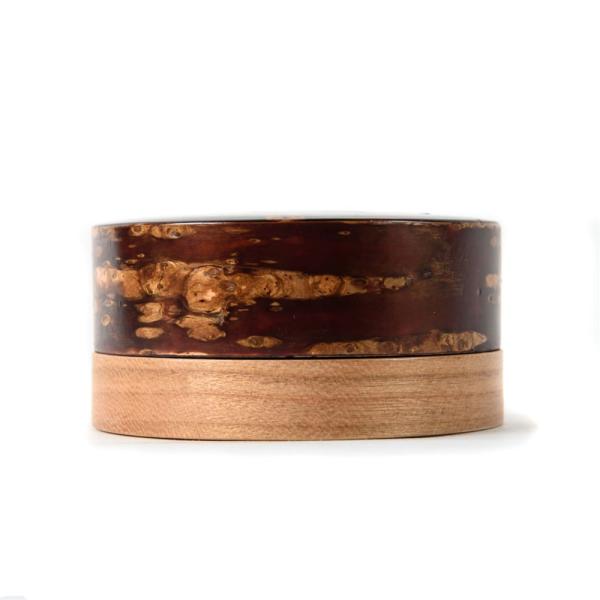 [茶筒]「暮らし華やぐ樺細工」[角館 伝四郎]輪筒　菓子入二色 無地皮(伝統工芸/職人/手作り/小物...