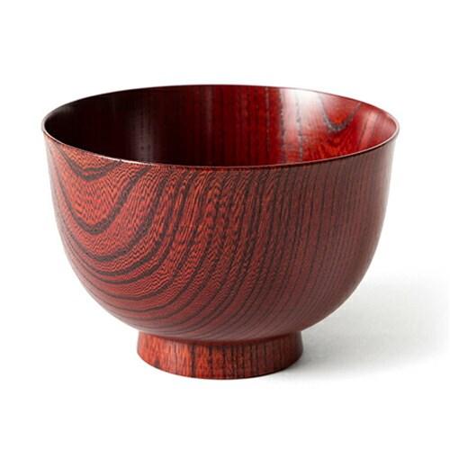 我戸幹男商店（がとみきおしょうてん）紅欅・古代欅 大椀 (汁椀 大きめ/お碗/おわん/汁わん/漆塗り...