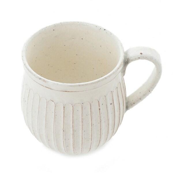 藤山窯（とうざんがま） 丸マグ 粉引細縞  マグカップ コップ ティーカップ 和 岐阜県 爆買