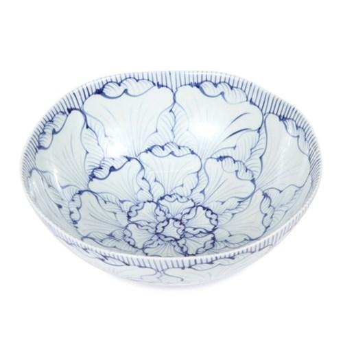 有田焼 ボウル 鉢 | 染付 花弁紋 7.5 ボウル | そうた窯 | 和食器 おしゃれ 磁器 22...