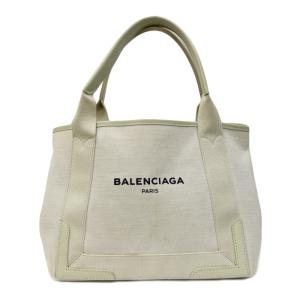 バレンシアガ ネイビーカバ ショルダーバッグ キャンバス ホワイト レディース BALENCIAGA 中古 限界値下げ祭25-OF｜rk-y