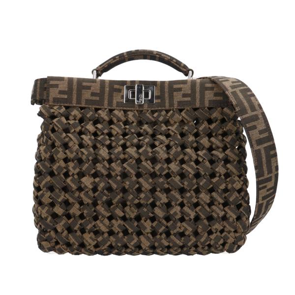 フェンディ アイシーユーミニ ショルダーバッグ 7VA530 ブラウン レディース FENDI 中古...