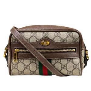 グッチ ミニバッグ オフィディア ショルダーバッグ GGスプリームキャンバス 517350 ベージュ レディース GUCCI 中古
