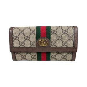 グッチ GG コンチネンタルウォレット オフィディア 長財布 GGスプリームキャンバス 523153 レディース GUCCI 中古 美品