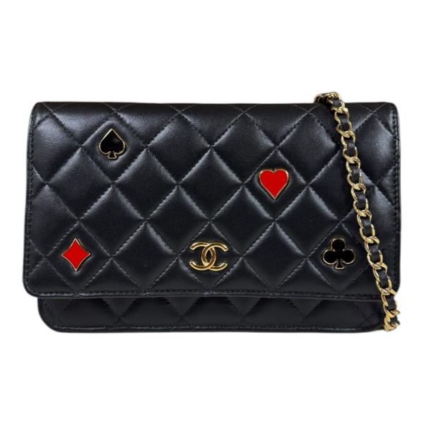 シャネル マトラッセ ウォレットチェーン ラムスキン AP3076 レディース CHANEL 中古 ...