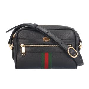 グッチ ミニバッグ シェリーライン ショルダーバッグ レザー 517350 ネイビー レディース GUCCI 中古 美品
