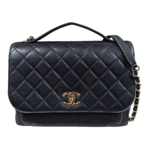 シャネル マトラッセ ショルダーバッグ キャビアスキン ブラック レディース CHANEL 中古